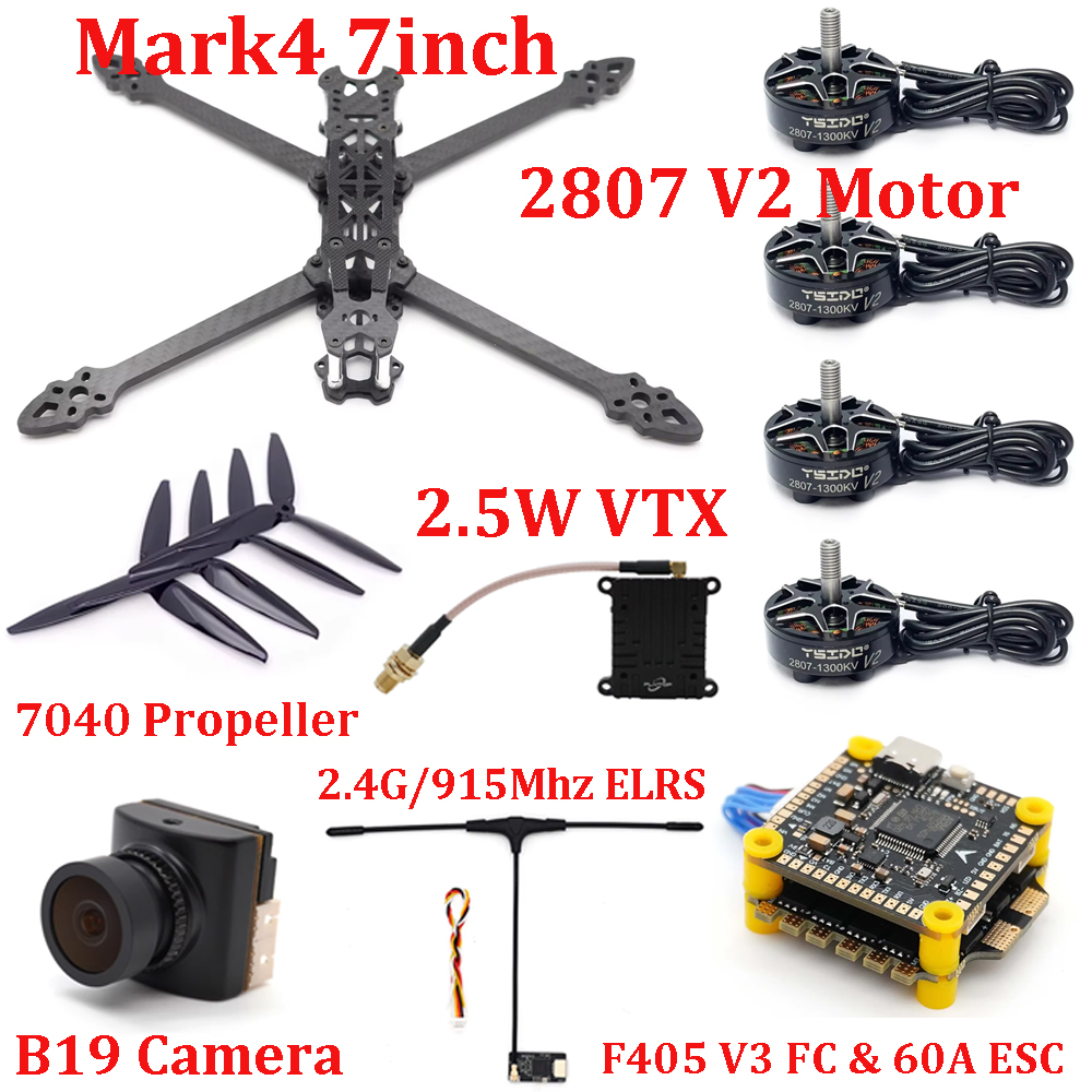 Kit de Quadro Mark4 de 7 poleg - Drone Kit Build Yourself avaliação e preço